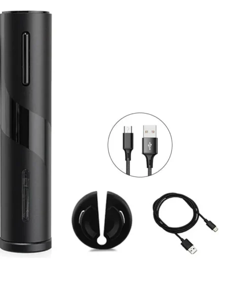 Automatic Corkscrew Wine Bottle Opener with USB Charging Cable Suit