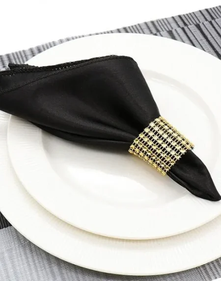 50Pcs Table Napkin Cloth Square Satin Fabric Pocket Handkerchief