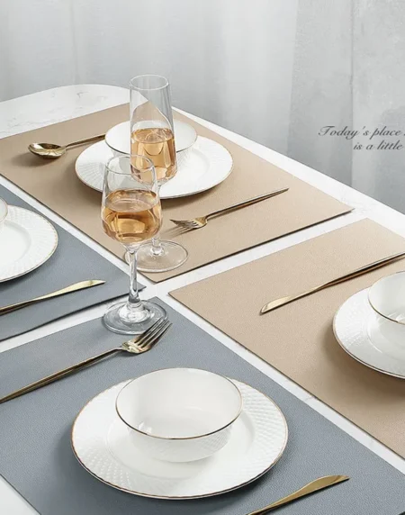 Rectangular Table Mat Placemat Waterproof Greaseproof Pad Kitchen